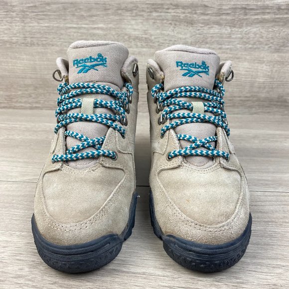 Reebok Vintage Women's Size 6 Lace Up Hiking Boots Brown Teal - Picture 2 of 7